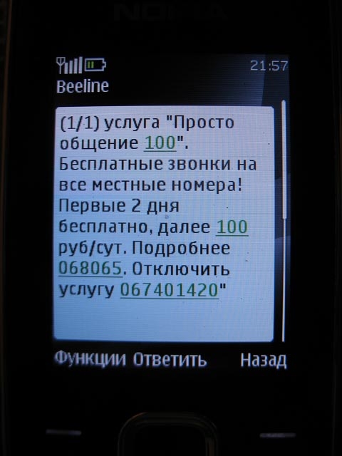 "Услуга" Просто общение 100